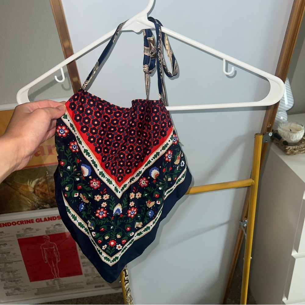 Bandana halter crop top
